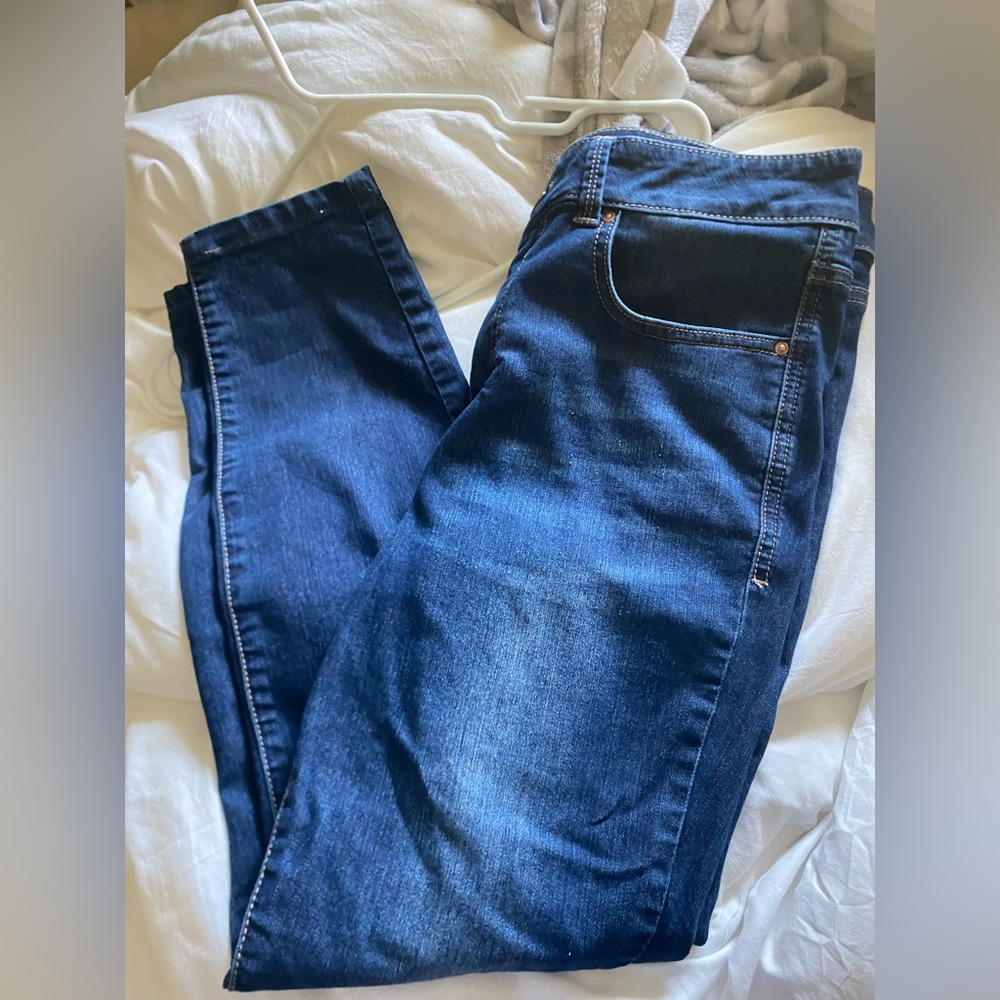 maurices dark wash high rise jeans